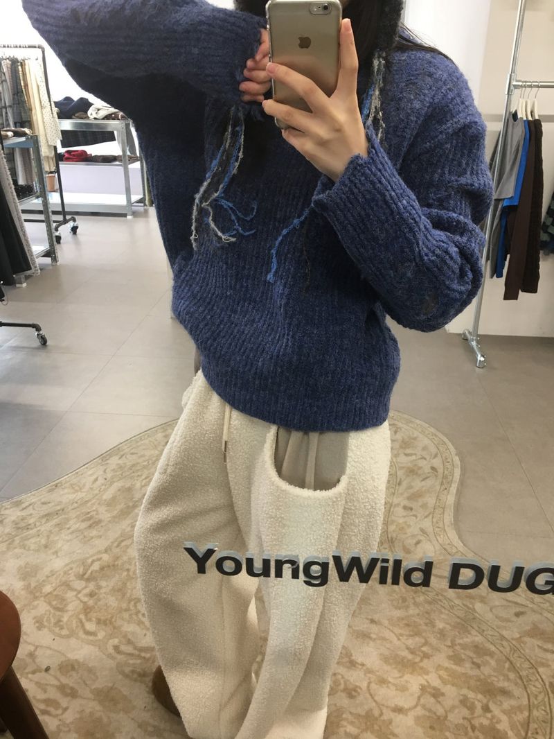 Wool Touch Grunge Knit (4color)