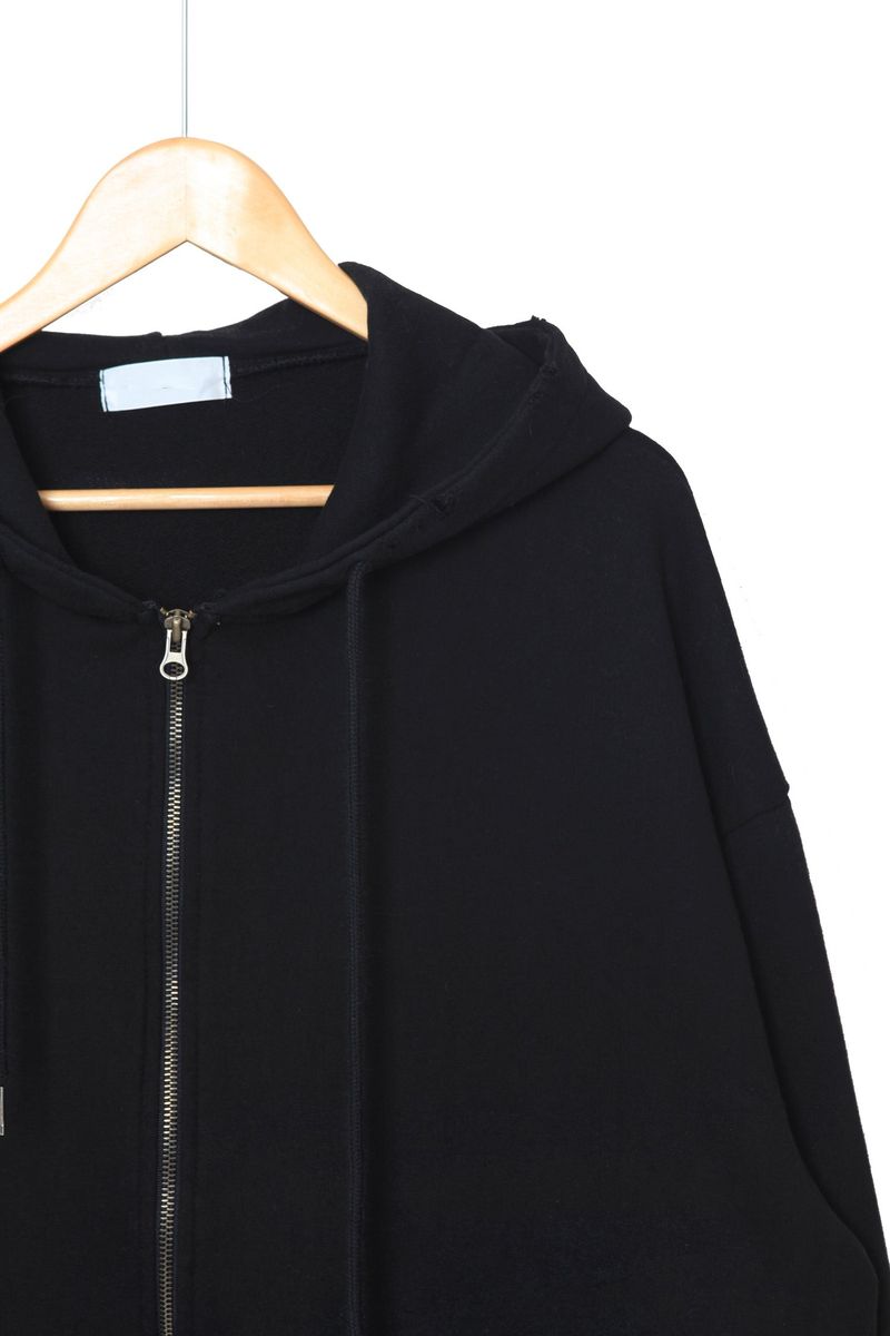 junk two-way zip-up hoodie