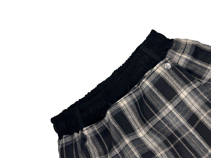 Checkered Layered Balloon Pants