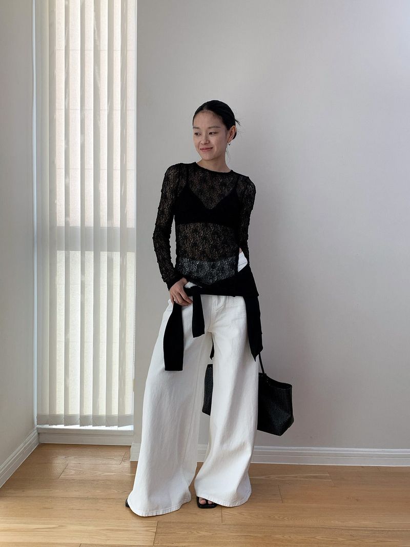Four Seasons Wide Washed Cotton Pants