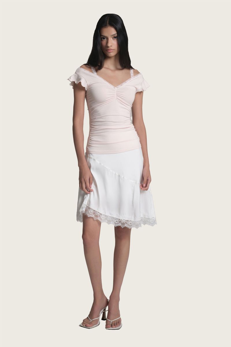 Ballerina Lace Layered Top, Pink