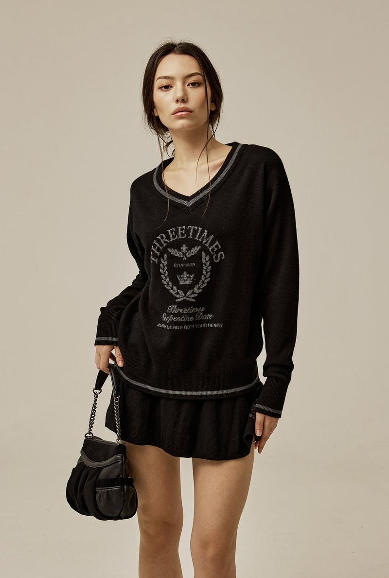 Isabel emblem knit skirt