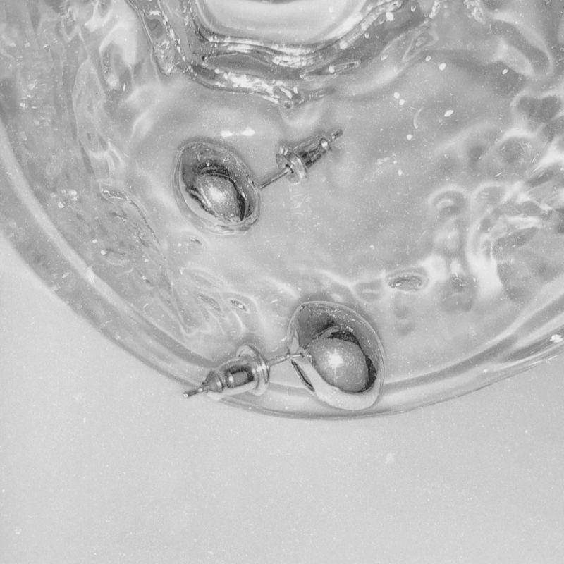 Bean Earring_Silver