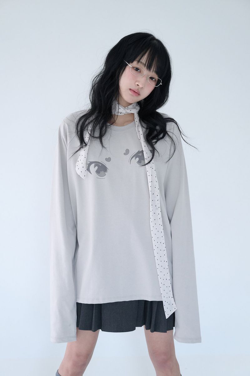 MIRE EYES RAGLAN T DUSTY GREY