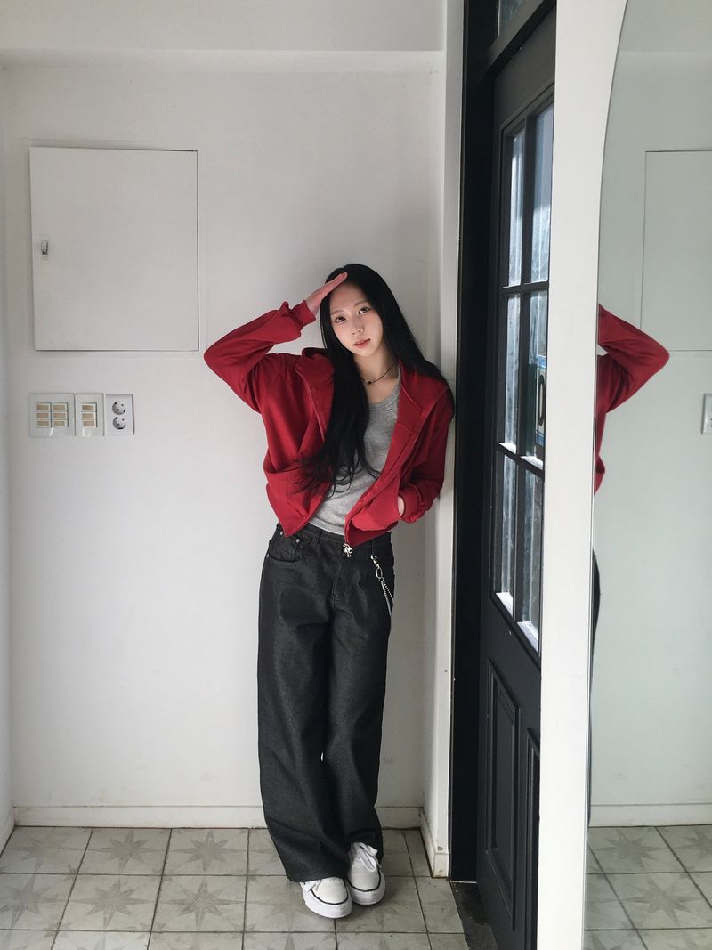 Rib Non-Fade Straight Pants (2c)