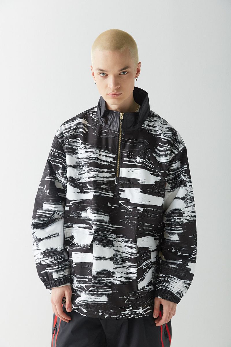 BSRABBIT(ビエスラビット)の「BSR2223FWJK094 RTR ANORAK JACKET STAIN BLACK(Jackets/Outerwear)」