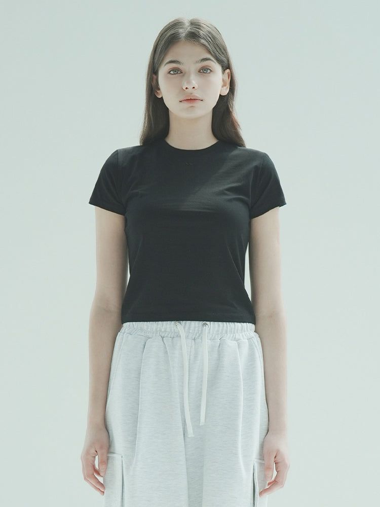WAAR(ワル)の「T1007 ORGANIC CROP T-SHIRT_BLACK(Tops)」