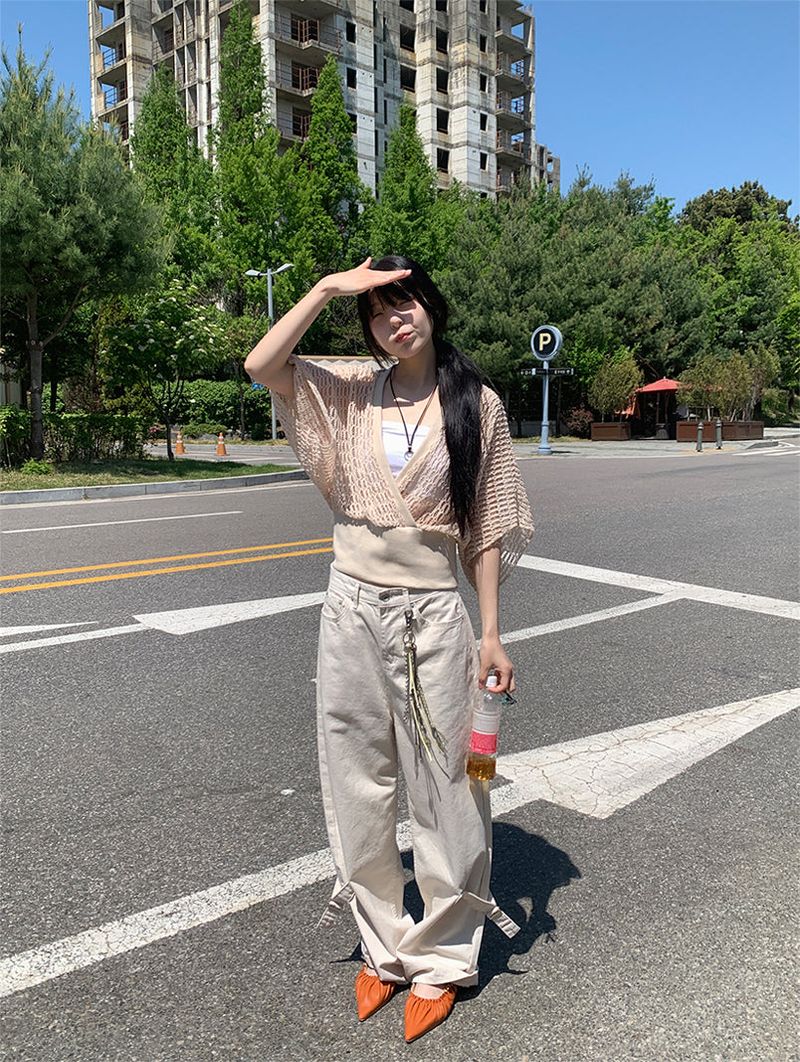 LEG BIJO COTTON WIDE PANTS (2C)