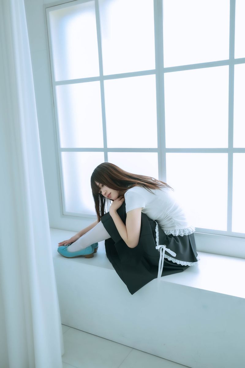lace frill tee(white)