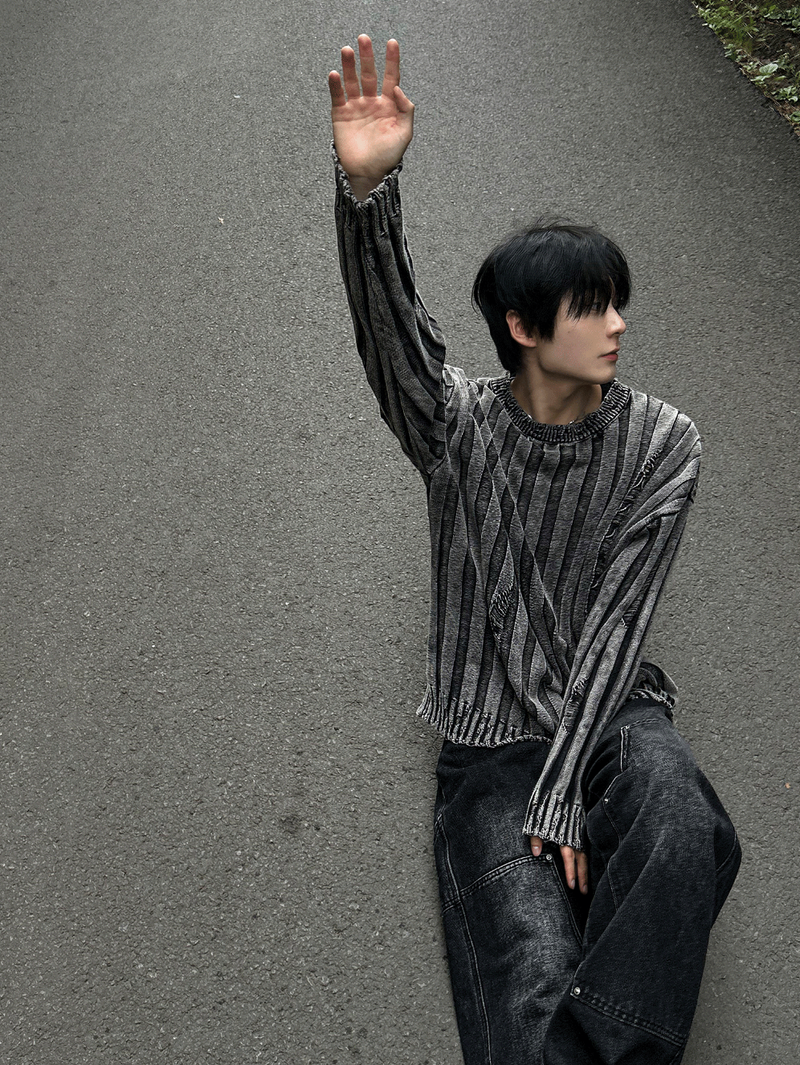COSYHARU(コシハル)の「Dying Pigment Wash V-Neck Knitwear(Tops)」