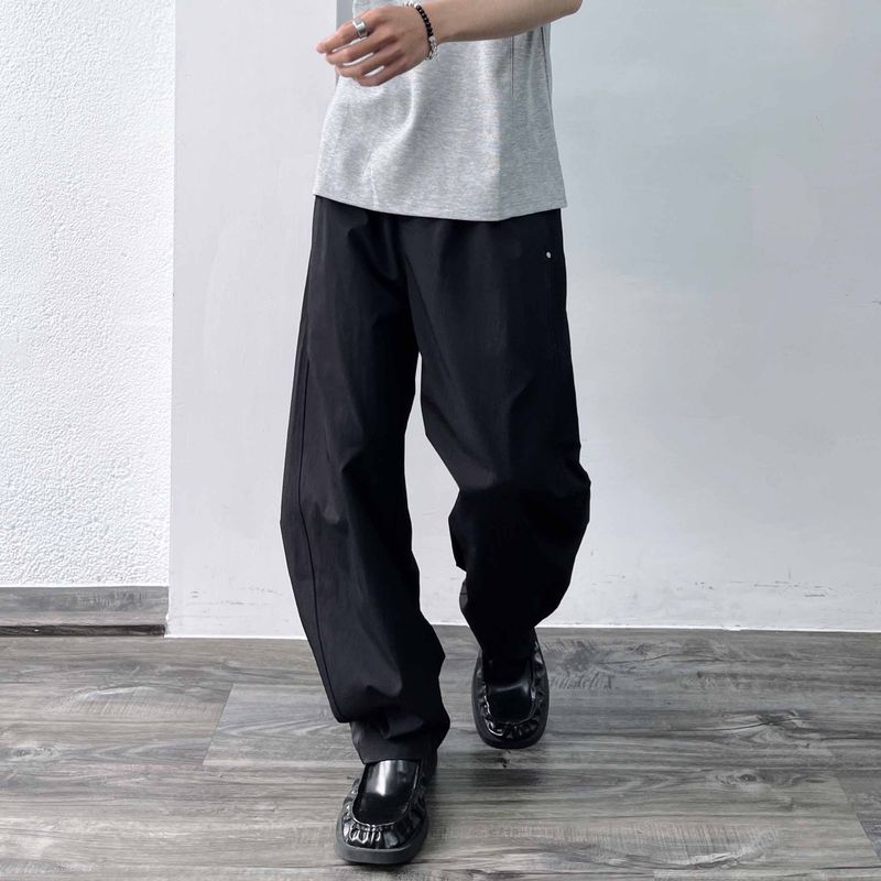 Side-Studded Structural Wide Pants