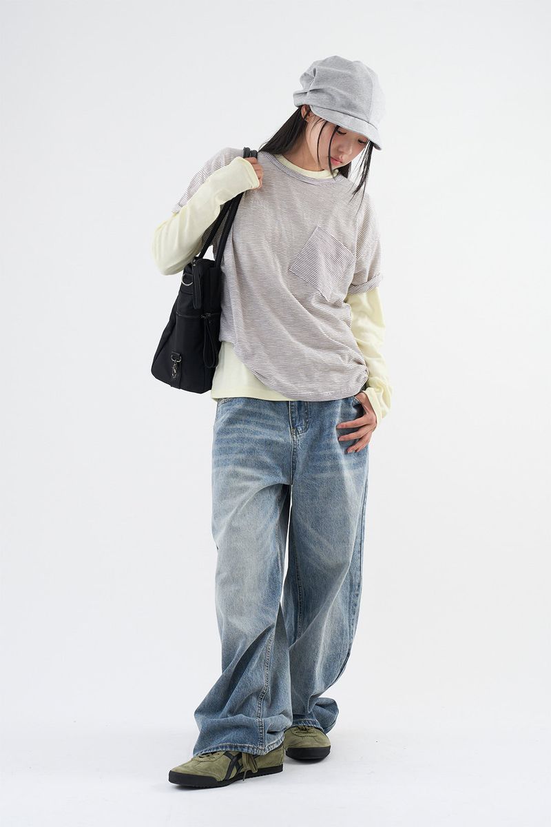 Sain Stripe Pocket T-shirt