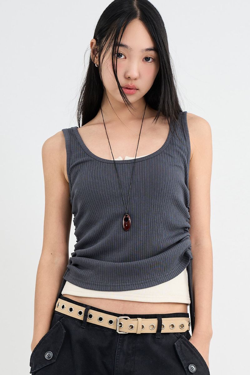 Hole pendant strap necklace