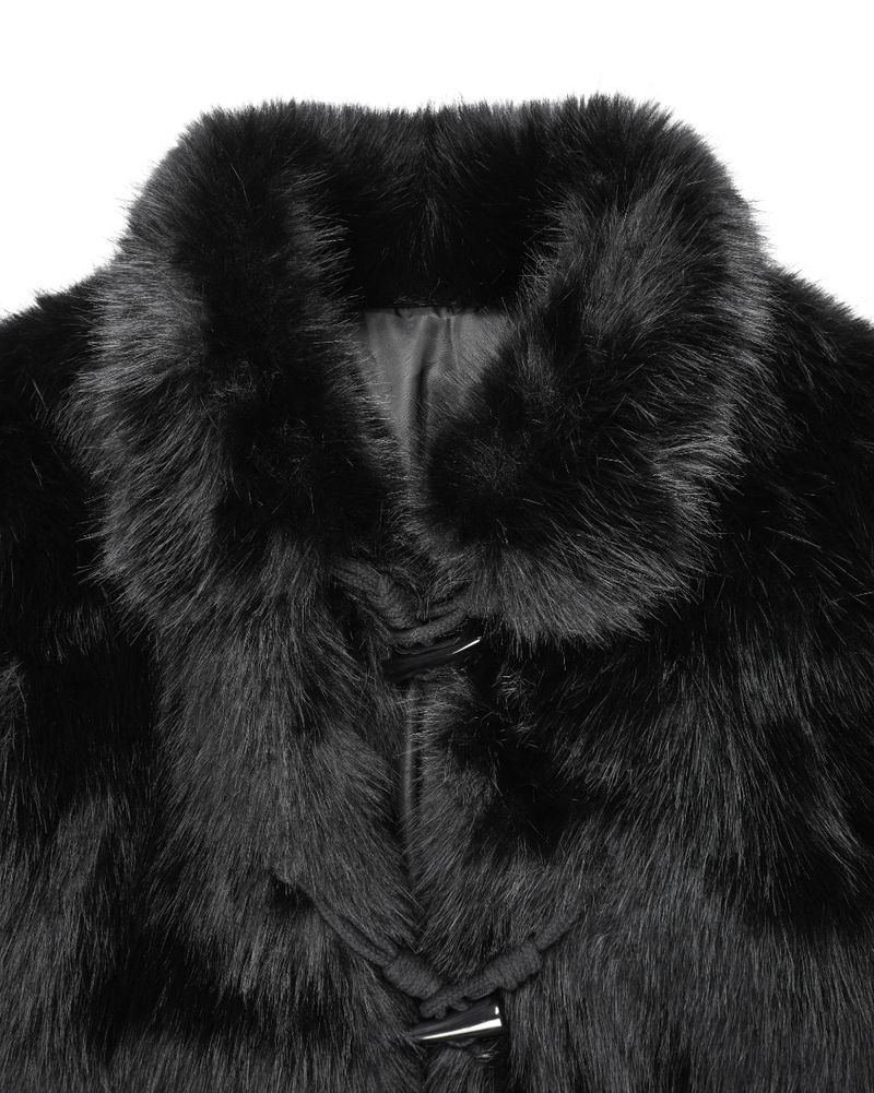  BLACK FUR CROP JACKET