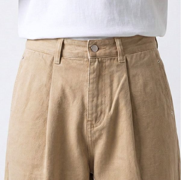 Wide Balloon Chino Pants Beige
