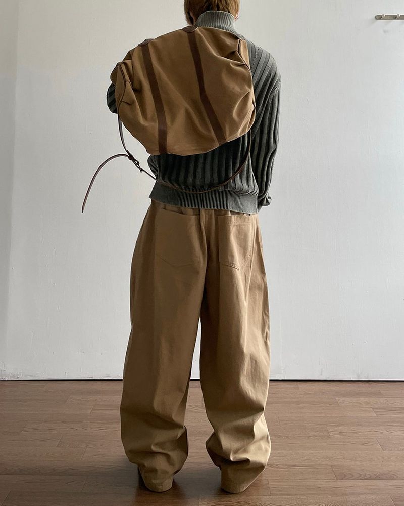 ボリューム リベット コットン パンツ