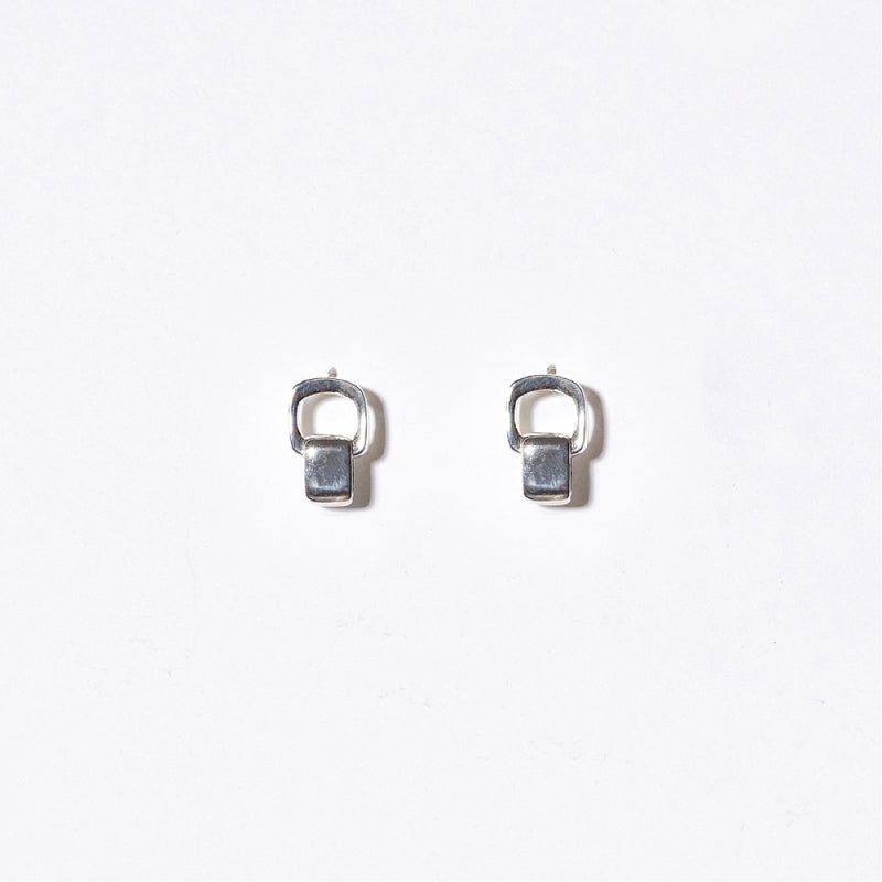 Square Link Mini Stud Earrings