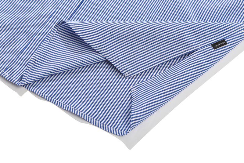 RECENT LOGO STRIPE HALF SHIRT_NAVY