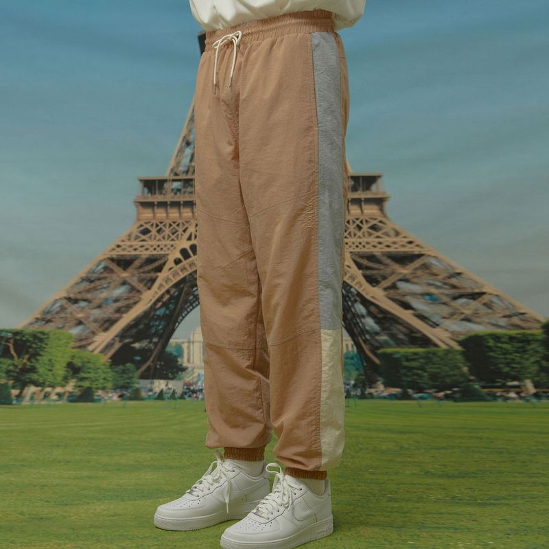 Color block wind jogger pants