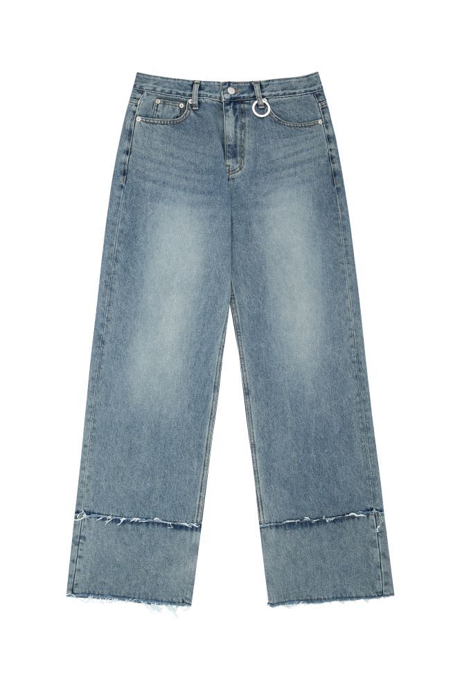 P:ReinSein(レインセイン)の「Double raw edge wide denim pants(Pants)」