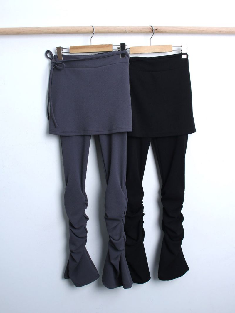 rush shirring skirt pt (2color)