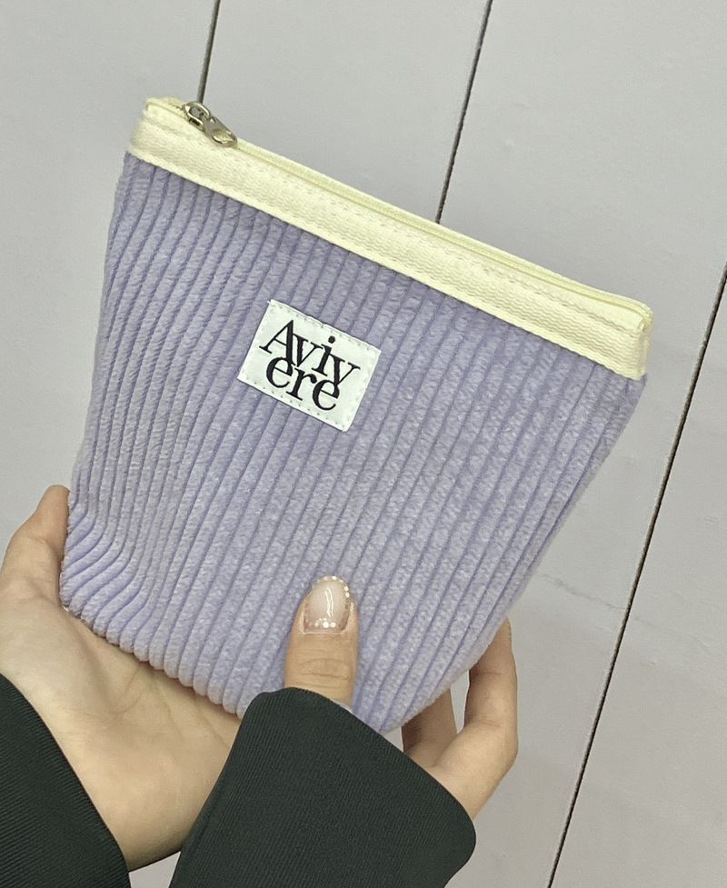 Avivere（アビベール）の「classic pouch_corduroy light purple（Miscellaneous Goods/Stationery）」