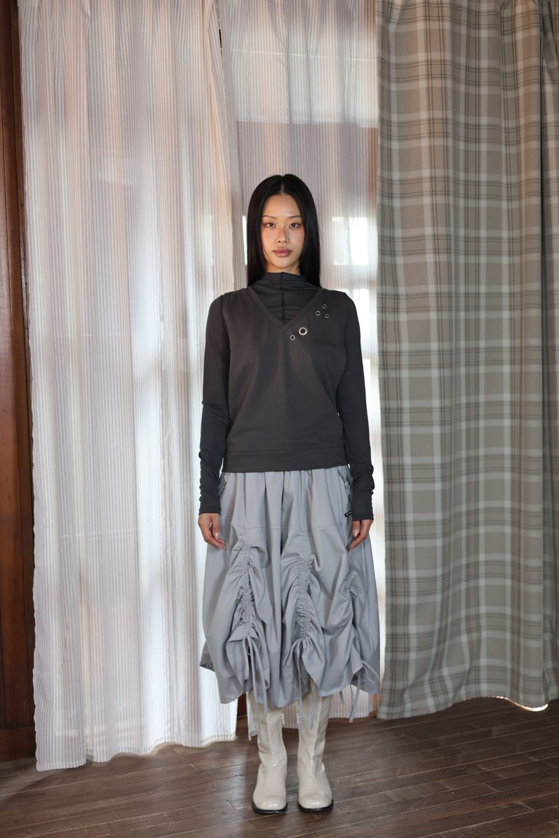 BFEEP（ビーピーピ）の「eyelet vest_charcoal（Tops）」