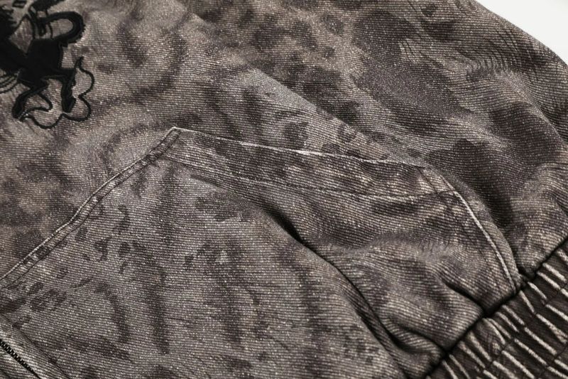 Vesper Acid Leopard Hoodie Zip-up