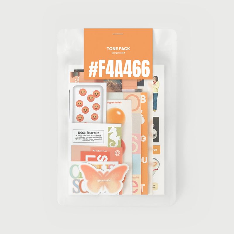 oab tone pack orange / scrap sticker set