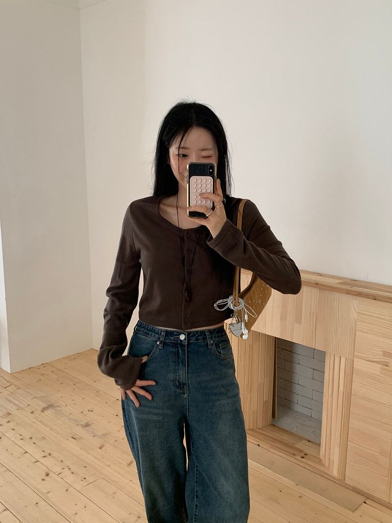 [MADE] PRINKLE LAYERED CROP CARDIGAN