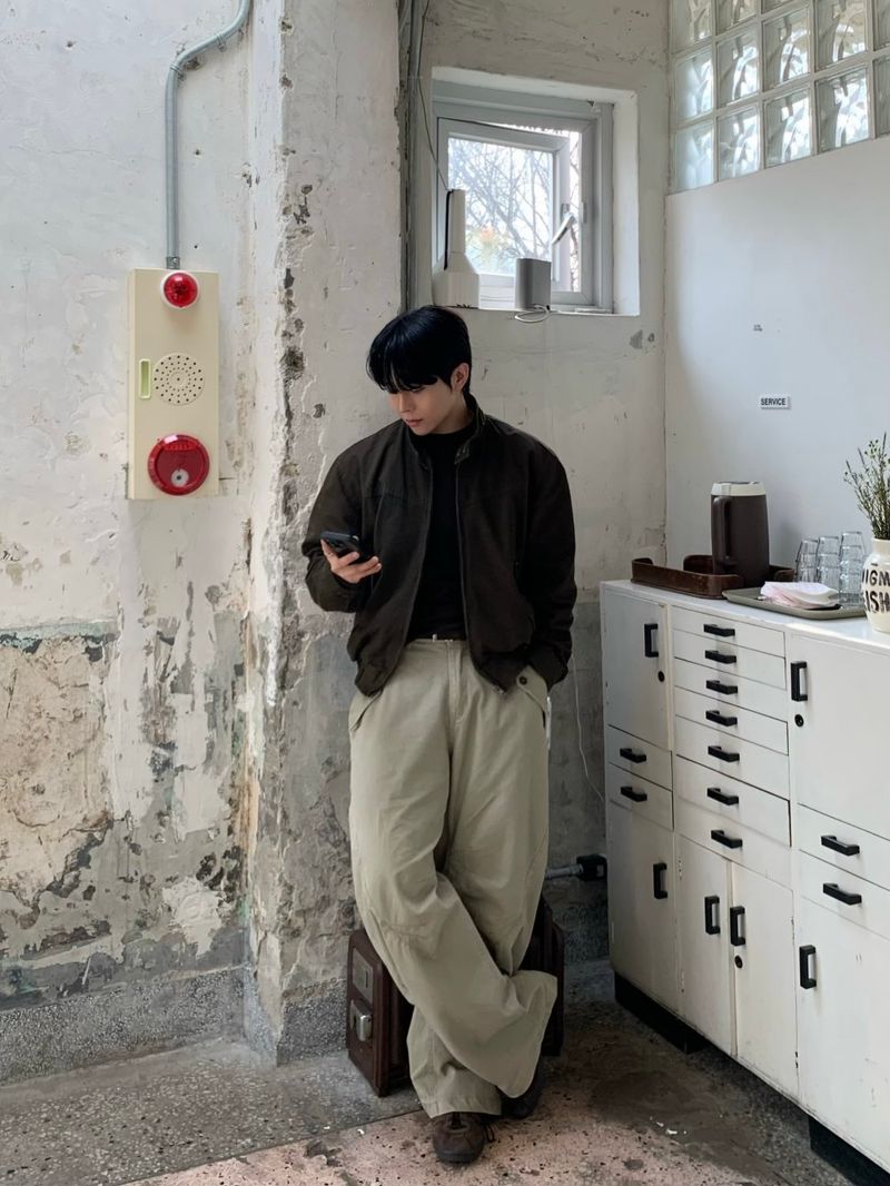 Arthur pin curved pants