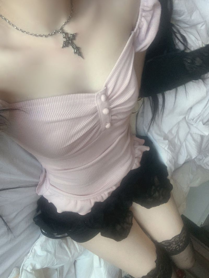 Rudica Puff Frill Top (light pink)