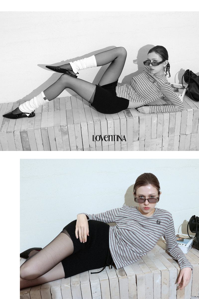 RETRO ASYMMETRIC TOP_MELANGE GRAY