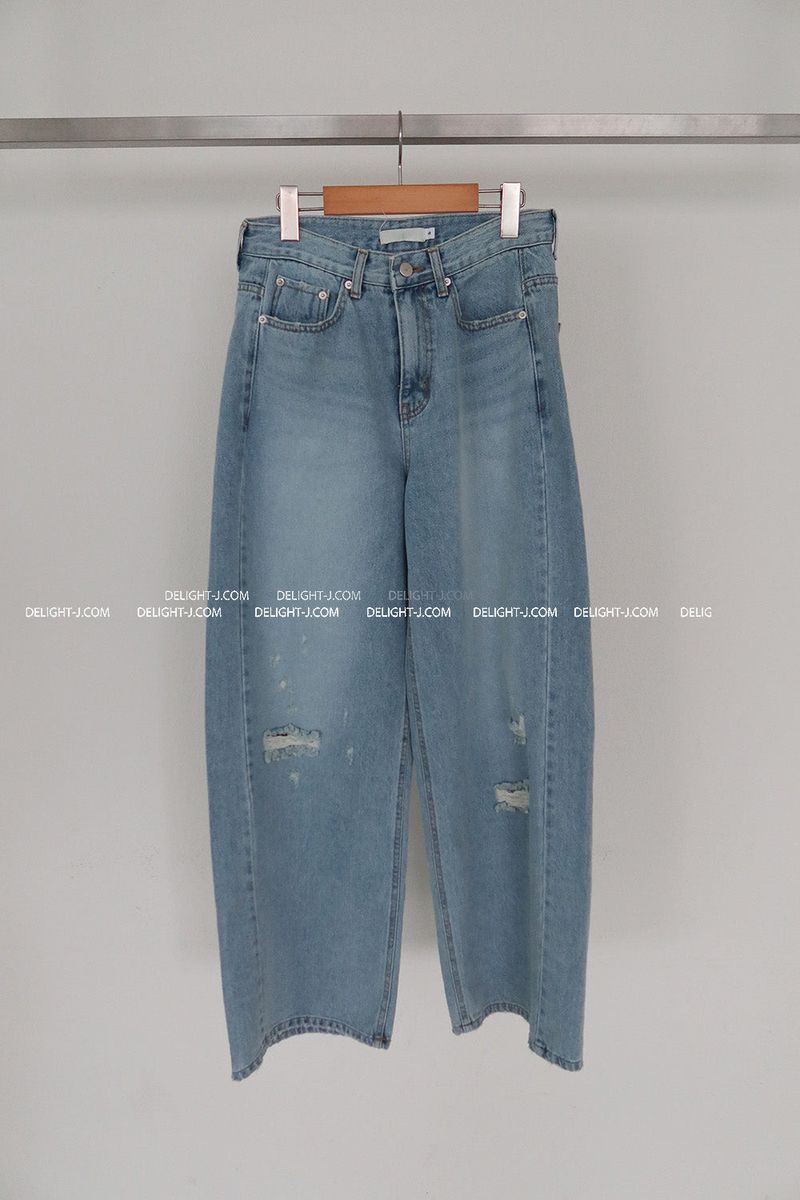 hip lettering wide jeans