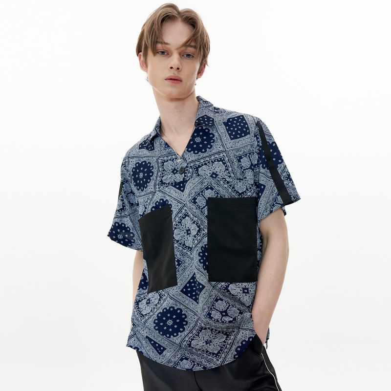 Track Shirt [Navy Paisley]