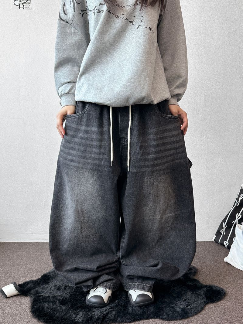 Catch Balloon Carpenter Basic Denim Pants 3color