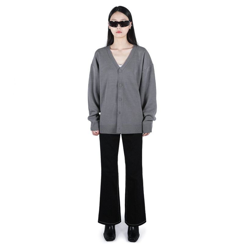 OVERSIZED CARDIGAN GRAY