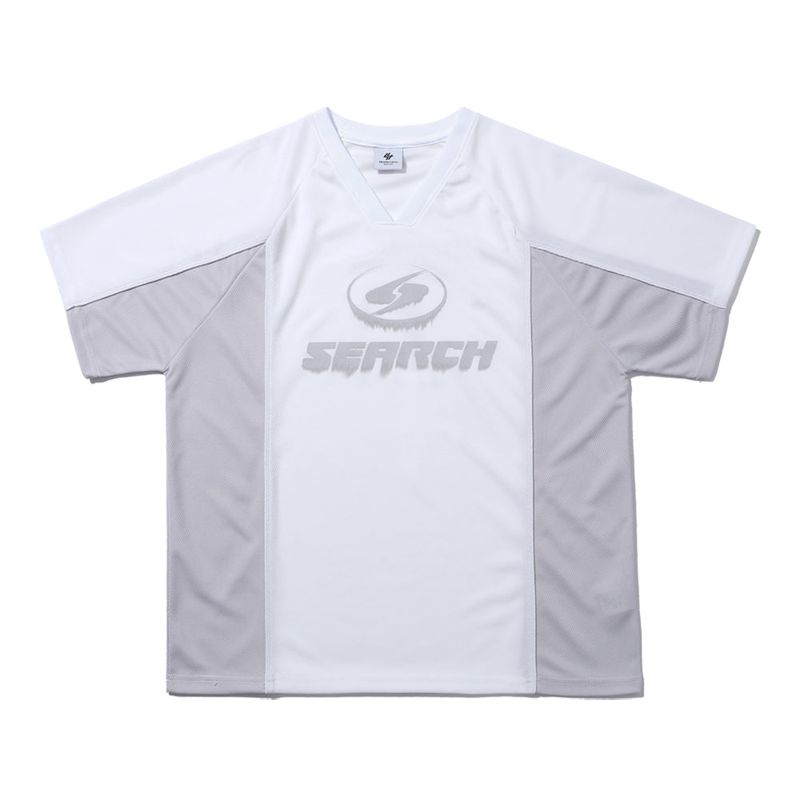 SEARCH410(サーチ410)の「SPORTS V-NECK COOL JERSEY T-SHIRT WHITE(Tops)」