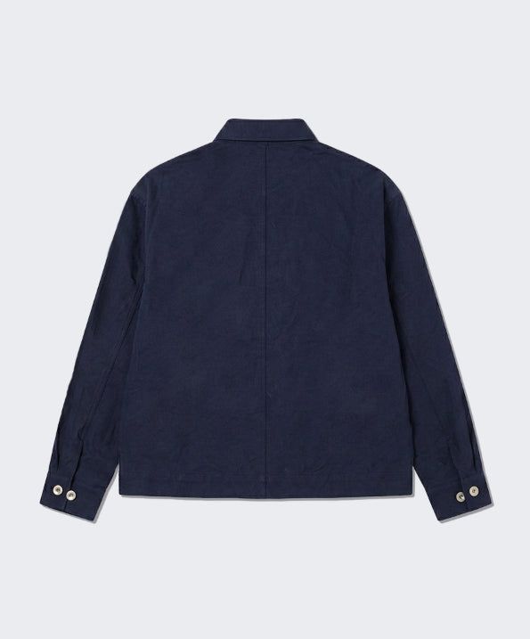 Crop French Work Jacket Navy