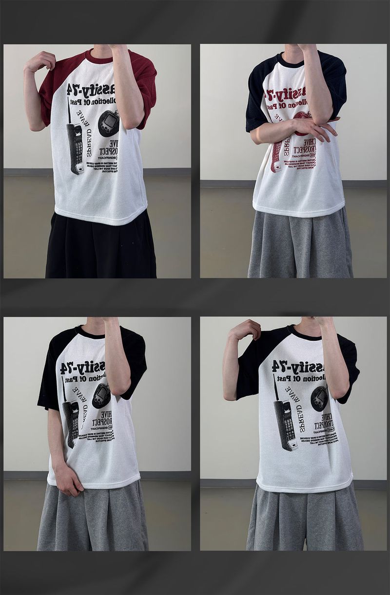 Ragiv Graphic Raglan Knit Short Sleeve