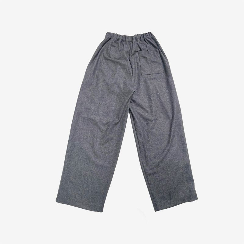 Moan Wool Diagonal Pin Tuck Pants