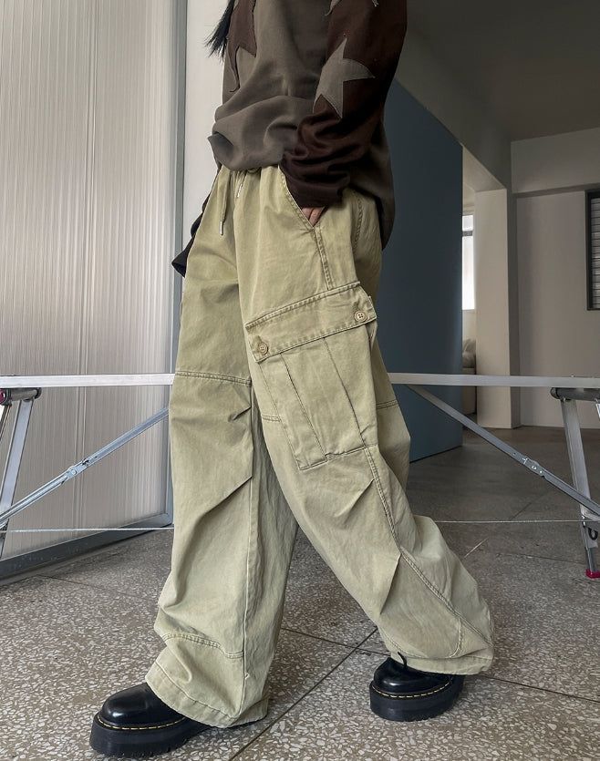 Willy Washed Vintage Diagonal Cargo Pants