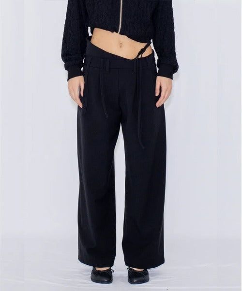 STRING WIDE TROUSERS