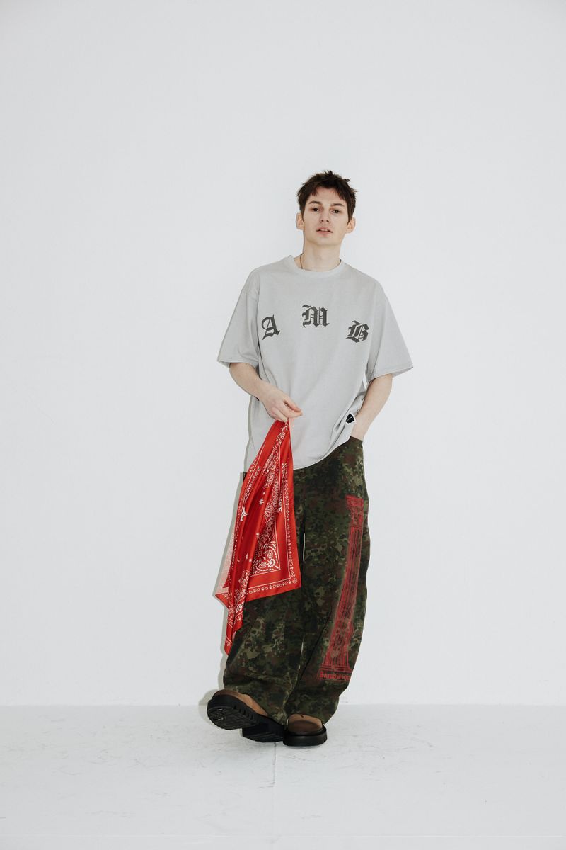 Column Wide Pants (Rough-camo)