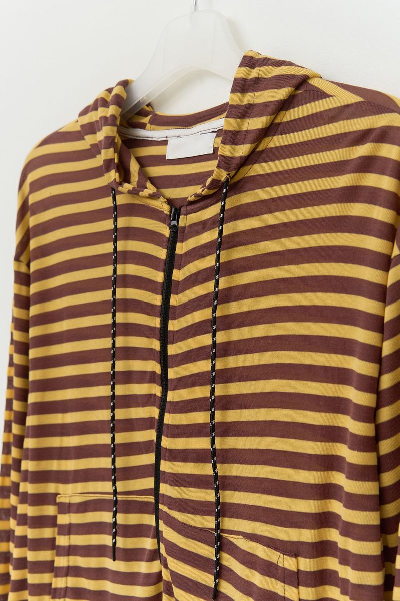 Robe Striped Zip Hoodie