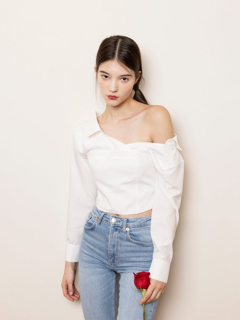 Ines shirts bustier (White)