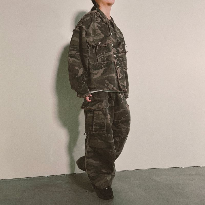 grunge camouflage jacket_khaki