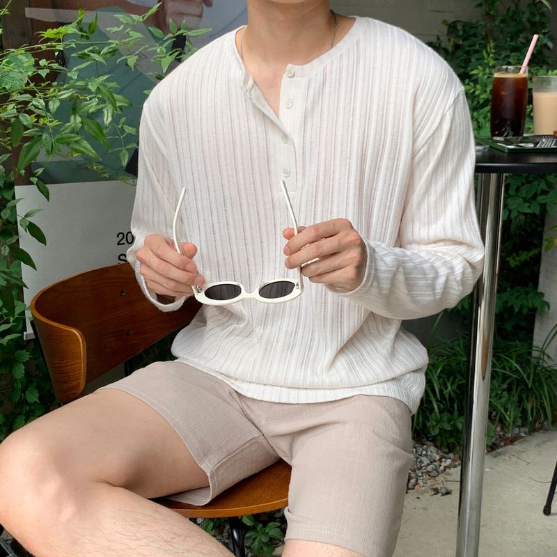 LMN Leversy 4 Button Round Long Sleeve (5 colors)