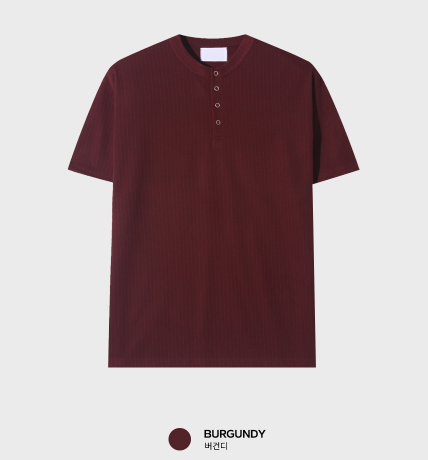 Look Lachief Standard Henry Neck Ribbed Short Sleeve