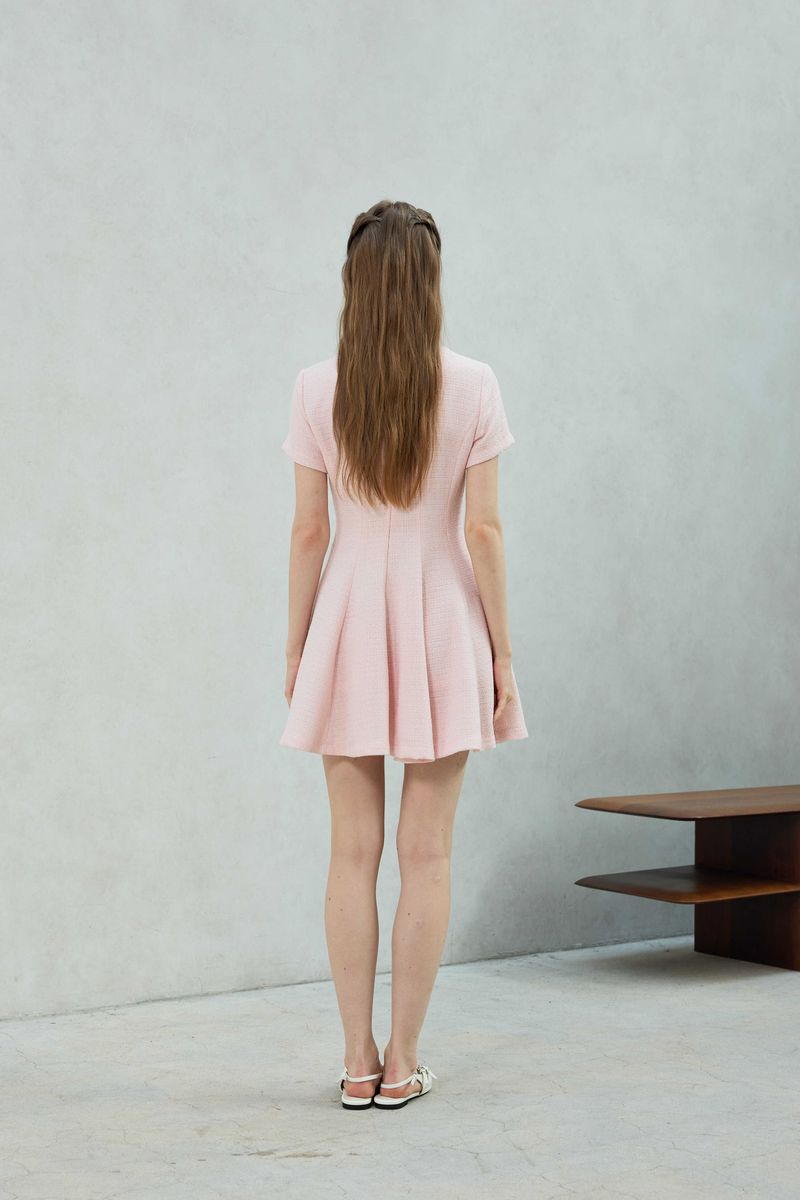 LANI TWEED DRESS / PINK